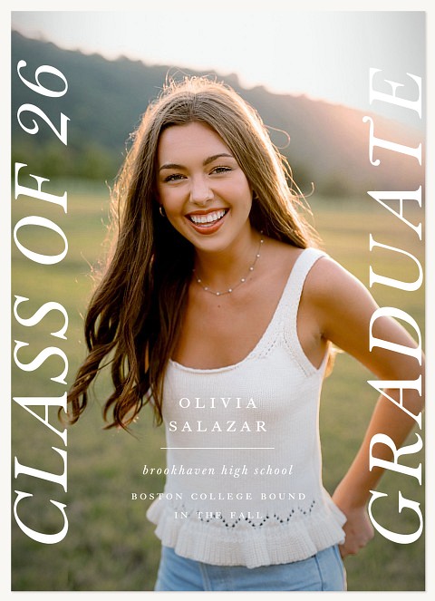 Vertical Statement Graduation Cards