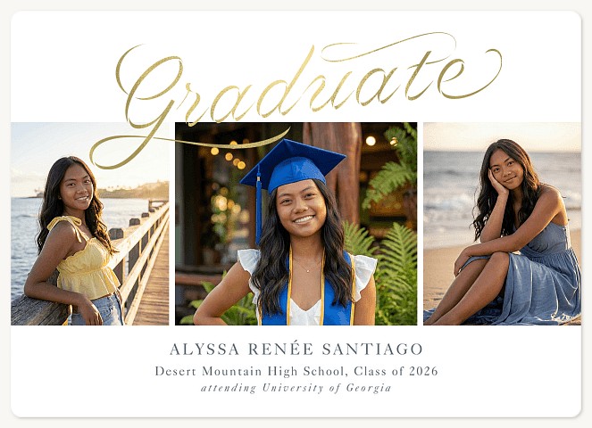 Ribbon Trio Graduation Cards