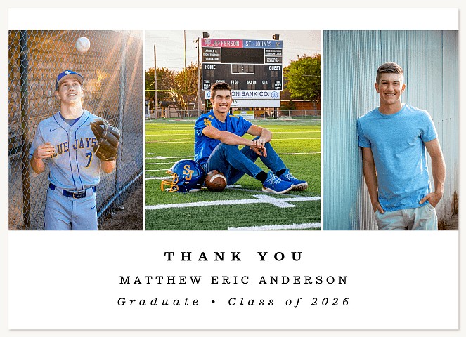 Simple Trio Thank You Cards 