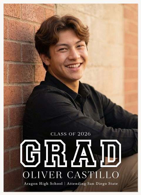 Sporty Outline Graduation Cards