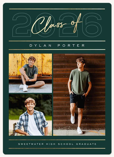 Modern Varsity Graduation Cards