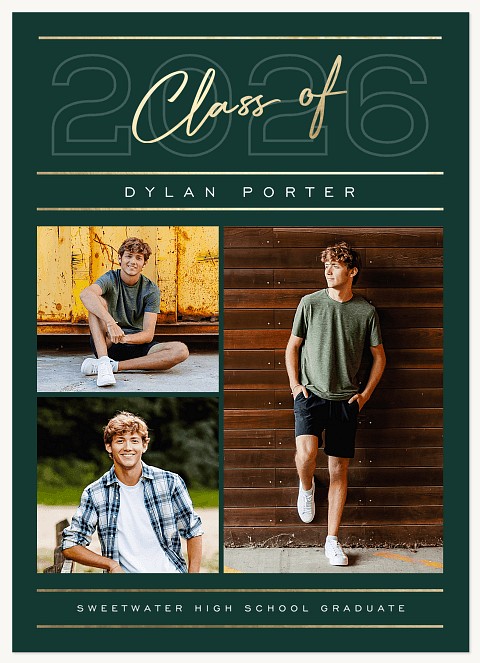 Modern Varsity Graduation Cards