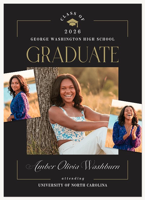 Cap & Script Graduation Cards