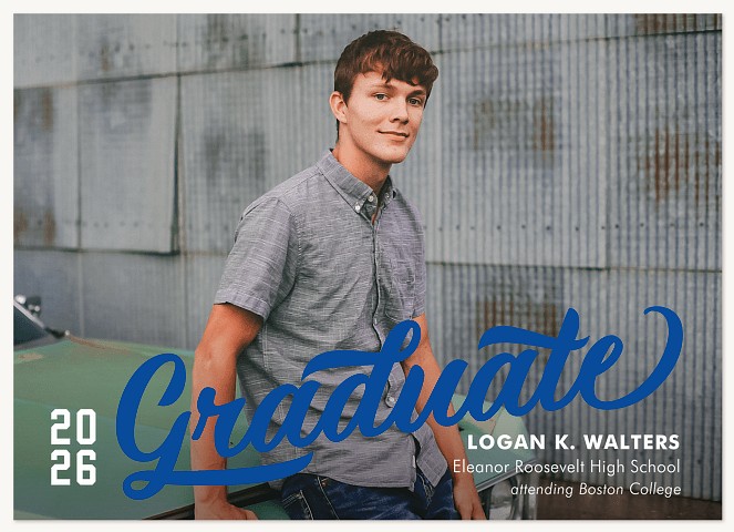 Varsity Overlay Graduation Cards