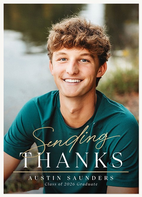 Sweeping Script Thank You Cards 