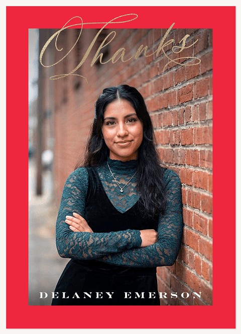 Golden Flourish Thank You Cards 