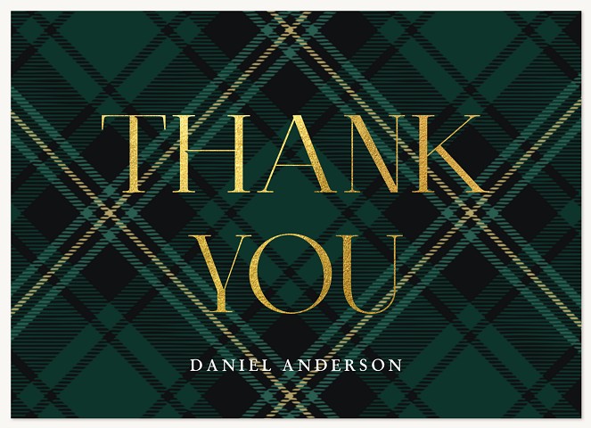 Legacy Plaid Thank You Cards 
