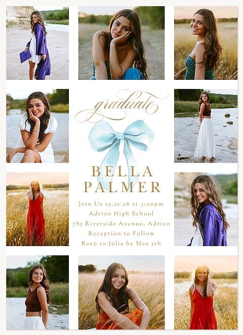 Ribbon & Collage Graduation Cards