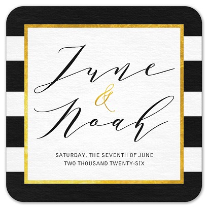 Luxe Stripes Custom Coasters