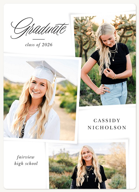 Stacked Prints Graduation Cards