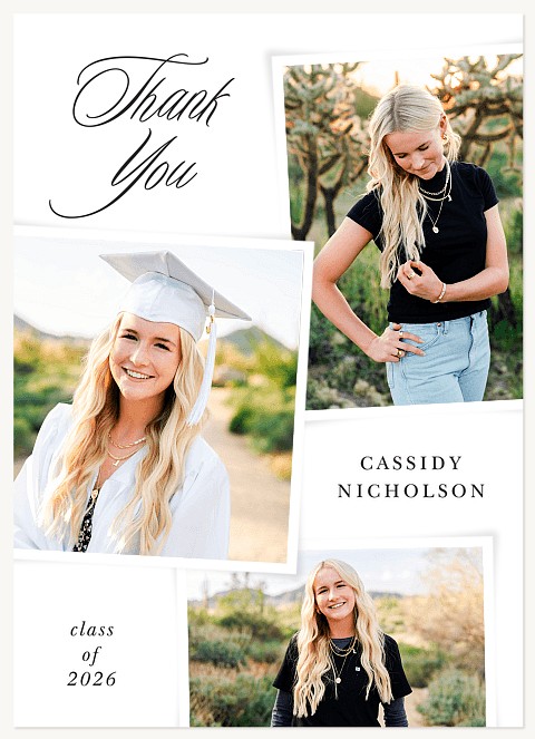 Stacked Prints Thanks Thank You Cards 