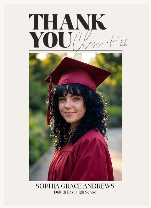 Editorial Frames Thank You Cards 