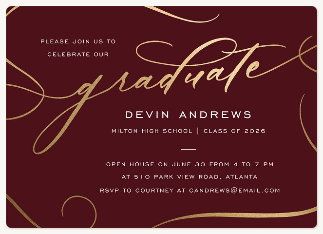 Scrolled Accomplishment Graduation Cards