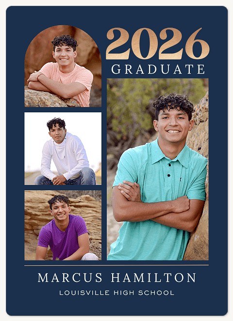 Simple Collage Photos Graduation Cards