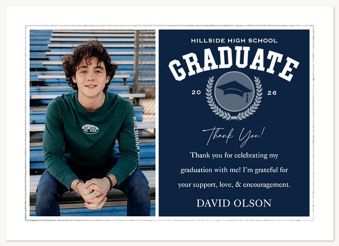 Varsity Scholar Thank You Cards 