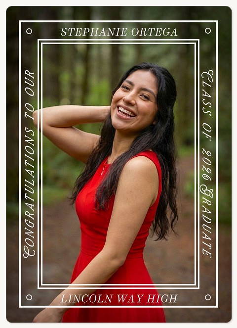 Type Frame Graduation Cards