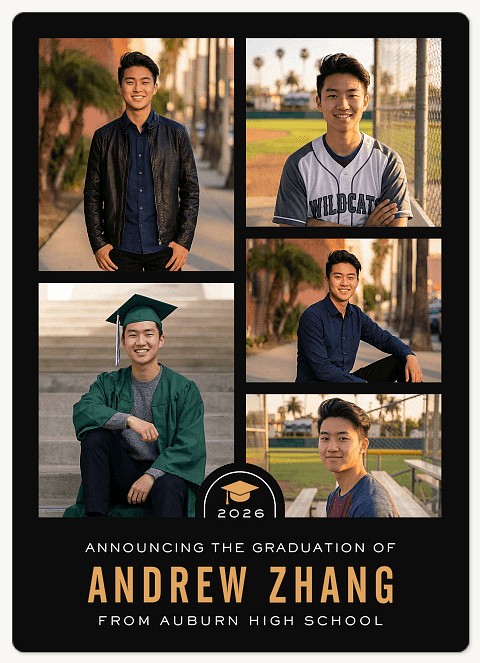 Arched Year Graduation Cards