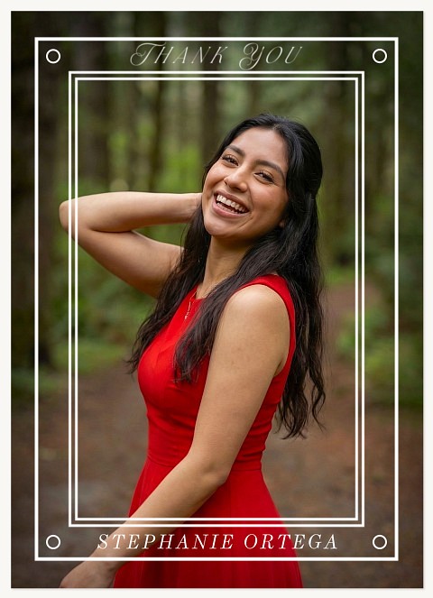 Typed Frame Thanks Thank You Cards 