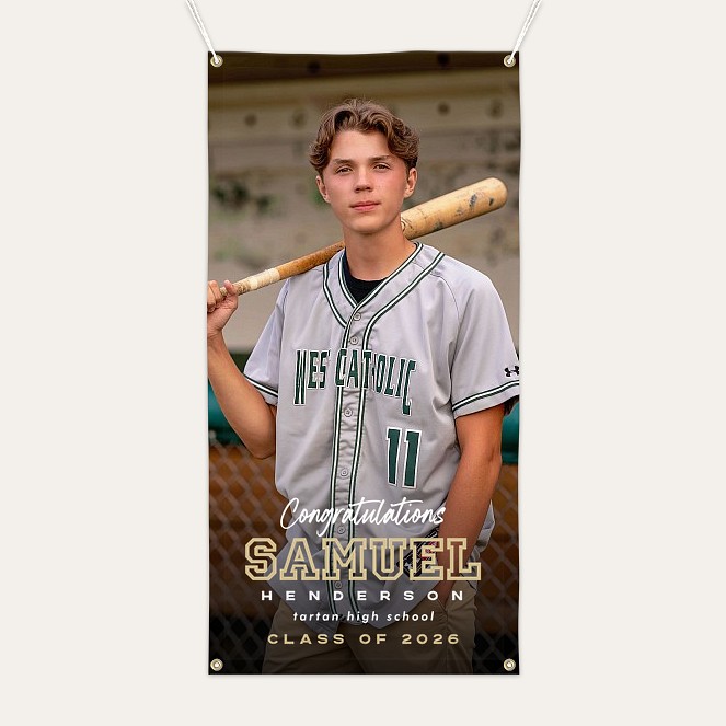 Varsity Name Graduation Photo Banner Custom Banners
