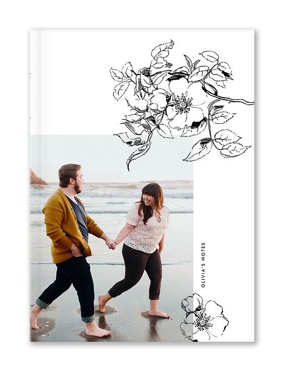 Etched Florals Custom Hardcover Journals