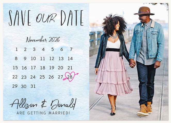 Sky Writing Save the Date Cards