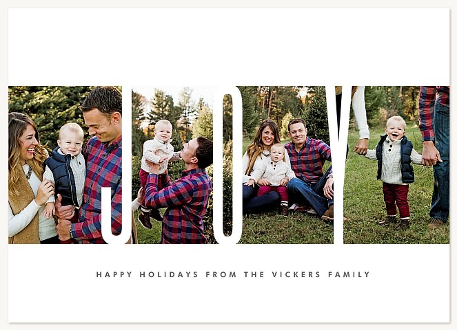 Modern Joy Personalized Holiday Cards