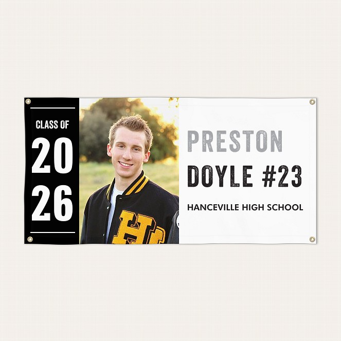 Modern Athlete Graduation Banner  Custom Banners