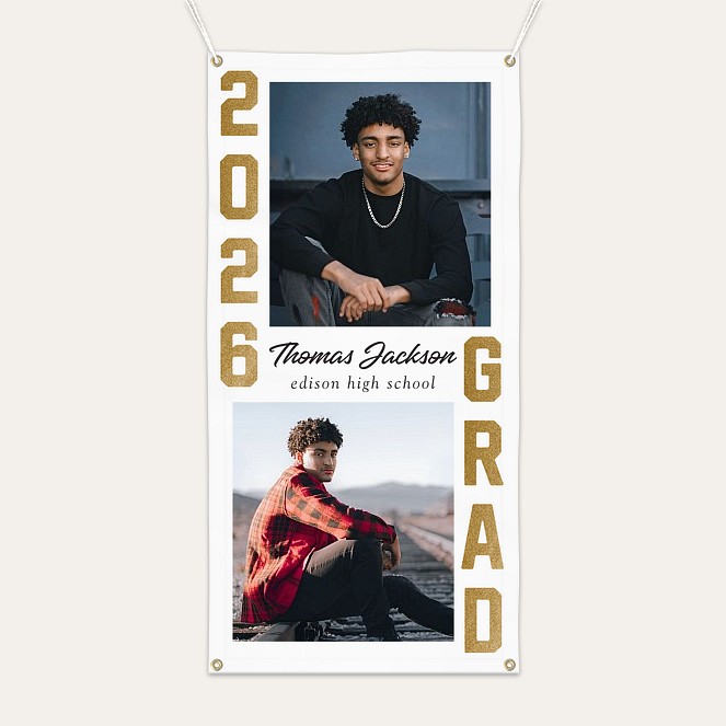 Stacked Brilliance Graduation Banner Custom Banners