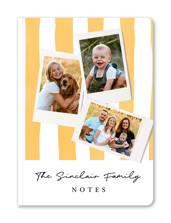 Polaroids and Stripes Custom Softcover Journals