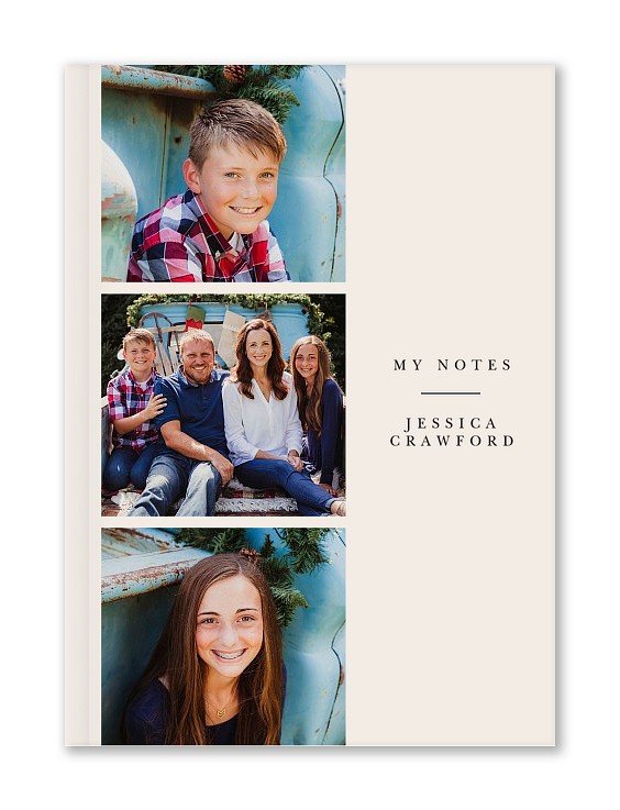 Three Photos Custom Hardcover Journals