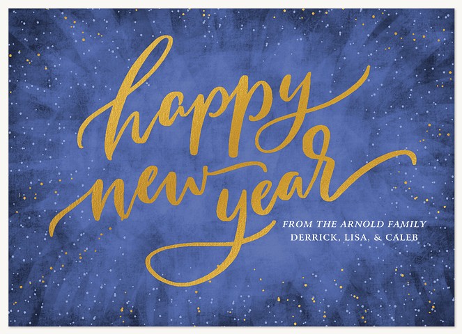 Speckled Burst New Year's Cards