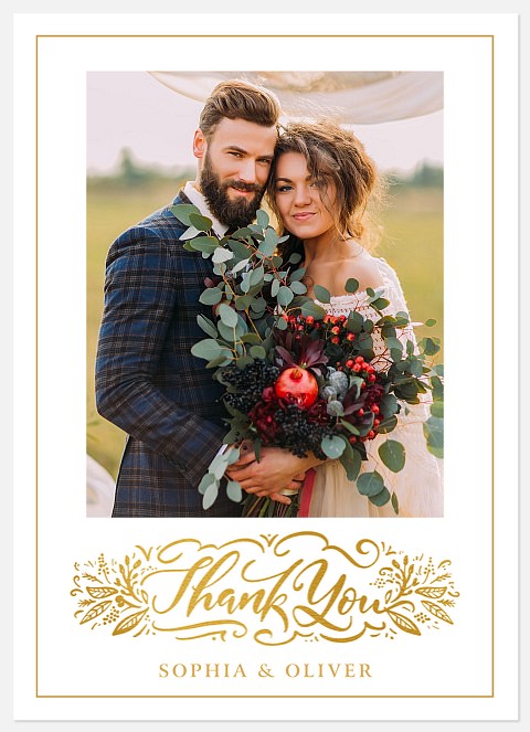 Botanical Thank You Thank You Cards 