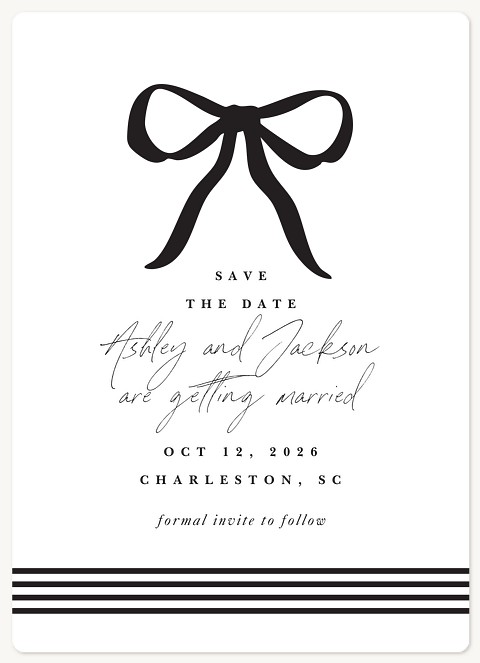 Charming Bow Save the Date Magnets