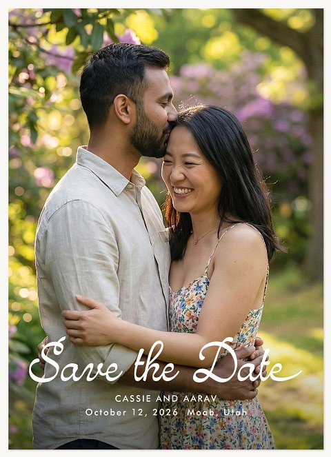 Ribbon Script Save the Date Cards