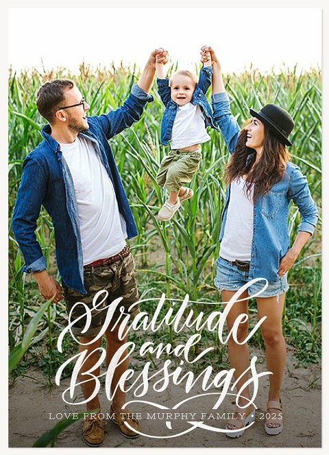 Gratitude & Blessings  Thanksgiving Cards
