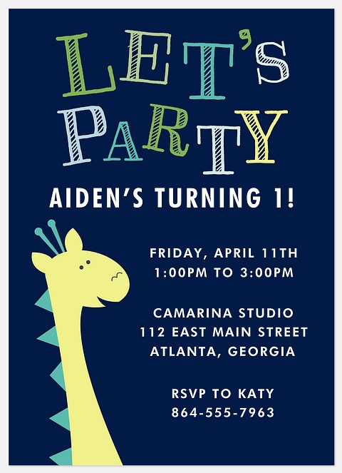 Wild Thing Kids' Birthday Invitations