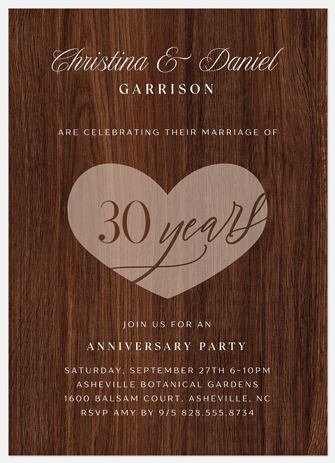  Rustic Romance Anniversary Invitations