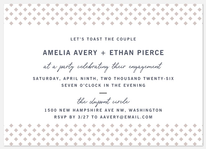 Starry Night Engagement Party Invitations