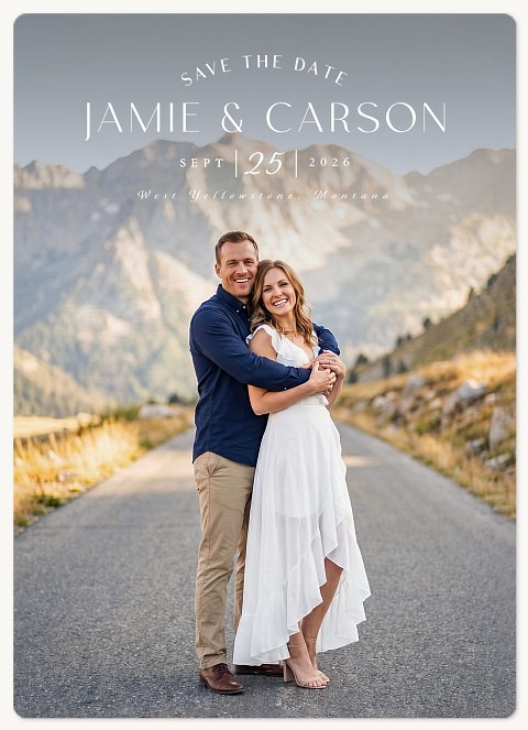 Elegant Curve Save the Date Magnets