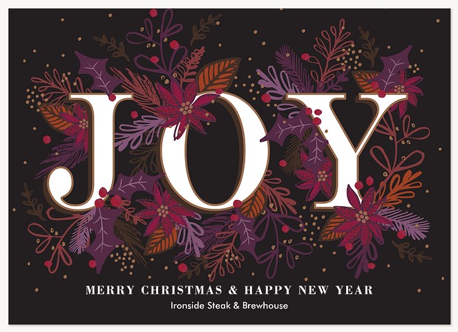 Winter Botanicals Business Holiday Cards