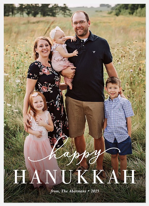 Modern Hanukkah Hanukkah Photo Cards