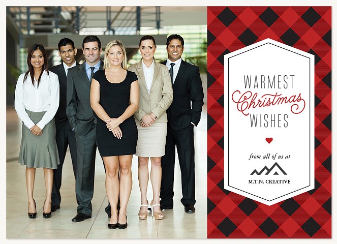 Holiday Flannel Business Holiday Cards