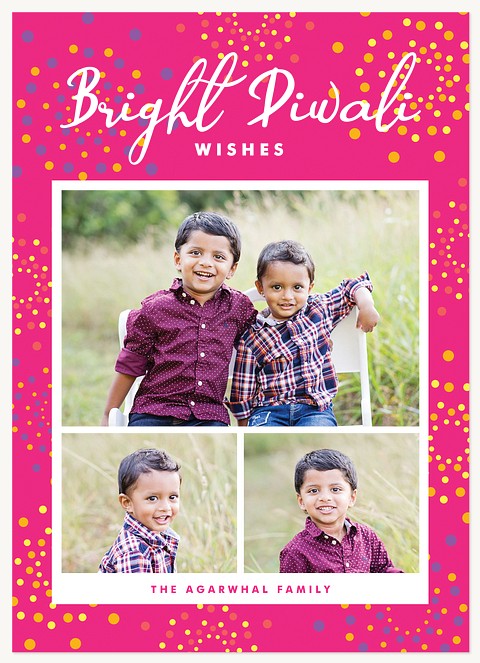 Bright Fireworks Diwali Holiday Cards