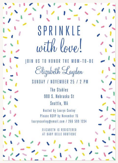 Sprinkles on Top Baby Shower Invites