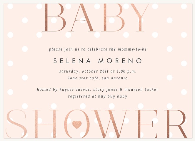 Sweet Spot Baby Shower Invites