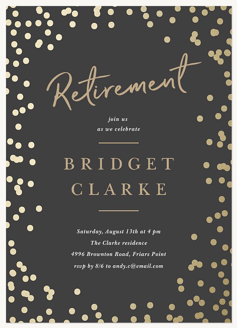 Golden Occasion Party Invitations