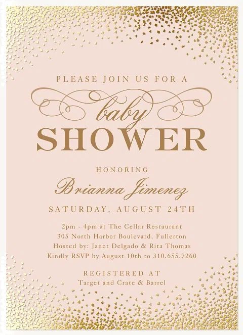 Shimmery Shower Baby Shower Invites
