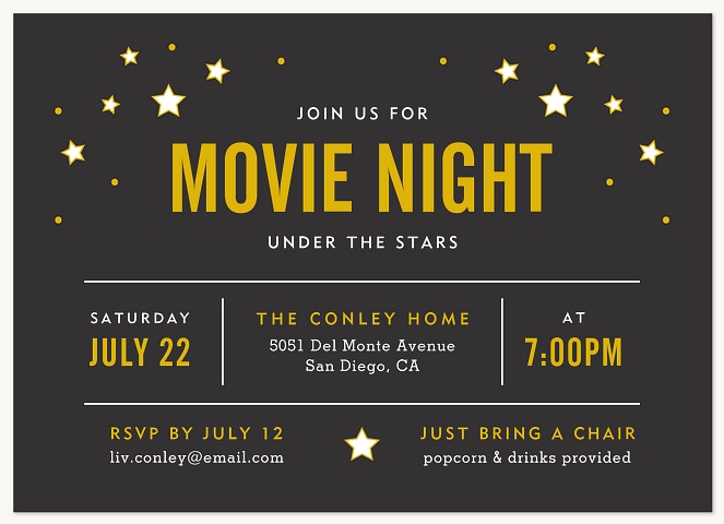 Under The Stars Invitations