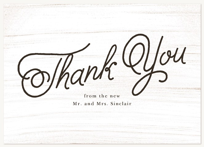 Natural Wedding Thank You Cards