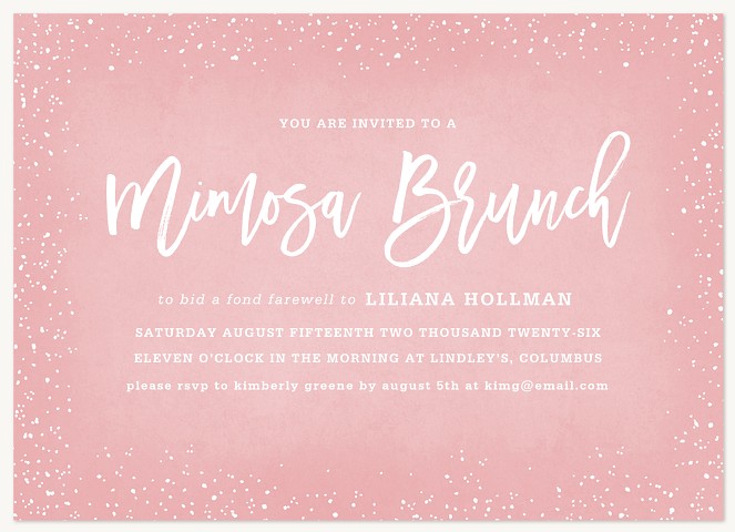 Sparkling Brunch Party Invitations